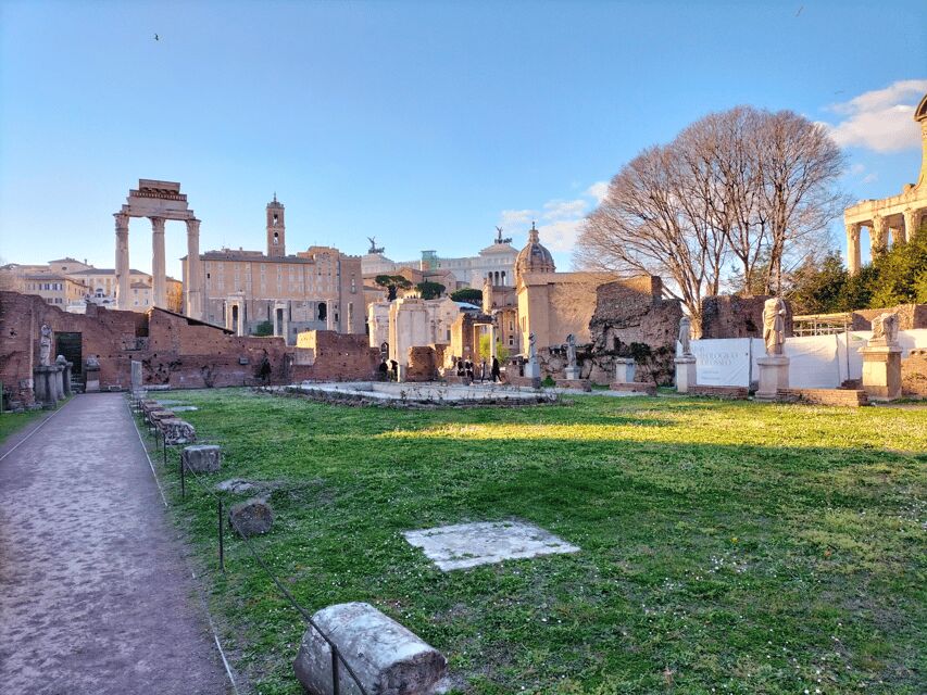Rome: Colosseum and Ancient Rome Guided Walking Tour - Palatine Hill ruins and the terrace that frames Rome